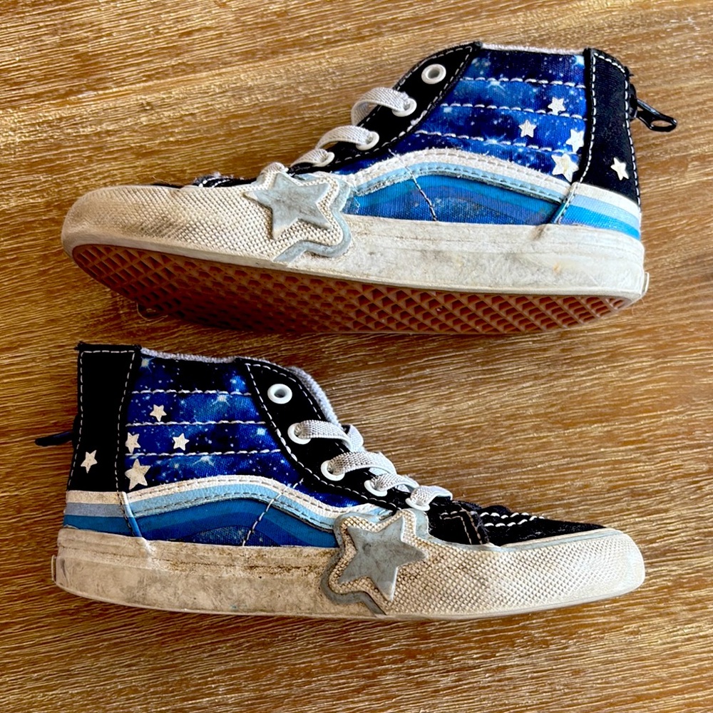 Vans Blue and Black Sneakers Classic Style